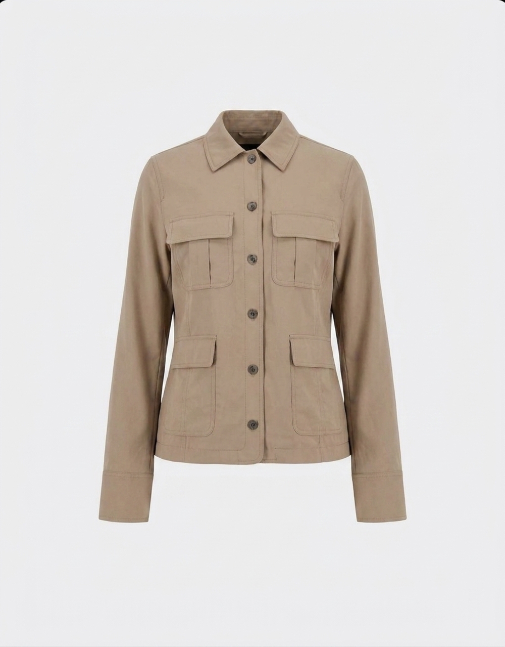 NEW ANATOMIE ultra light weight patch jacket - plus in khaki